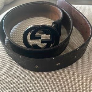 Gucci classic GG Marmont belt black 95 used condition